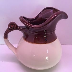 Vintage McCoy Pitcher, #7515, Brown & Cream